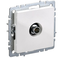 IEK BRITE BASE Белый Розетка TV оконечная РТВ11-0-БрБ