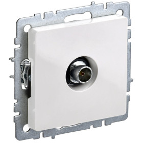 IEK BRITE BASE Белый Розетка TV оконечная РТВ11-0-БрБ