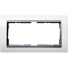 Gira Event Бел.глянц./Алюминий Рамка 2-ая без перегородки