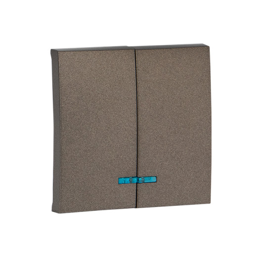 Валенсия лицевая панель выключателя 2-кл. с индикатором 10А графит EKF PROxima