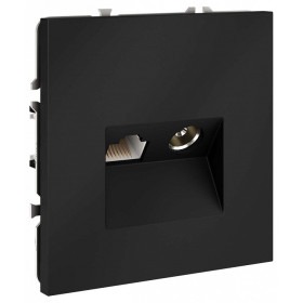 ТВ-розетка и розетка Ethernet RJ-45 без рамки Voltum S70 VLS060707