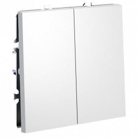 Выключатель проходной двухклавишный без рамки Voltum S70 VLS020302