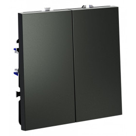 Выключатель двухклавишный без рамки Voltum S70 VLS020606