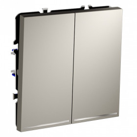 Выключатель двухклавишный с подсветкой без рамки Voltum S70 VLS020203