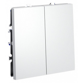 Выключатель двухклавишный без рамки Voltum S70 VLS020602