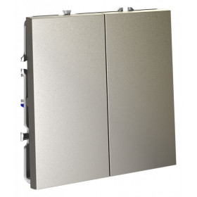 Выключатель двухклавишный без рамки Voltum S70 VLS020104