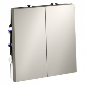 Выключатель проходной двухклавишный без рамки Voltum S70 VLS020303