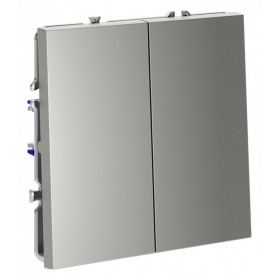 Выключатель двухклавишный без рамки Voltum S70 VLS020105