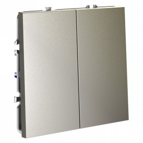 Выключатель проходной двухклавишный без рамки Voltum S70 VLS020304