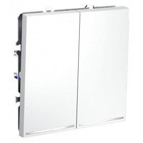 Выключатель проходной двухклавишный с подсветкой без рамки Voltum S70 VLS020402