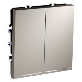 Выключатель проходной двухклавишный с подсветкой без рамки Voltum S70 VLS020403