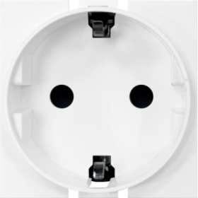 Розетка 220V с/з со шторками винтовой зажим 16A (Белый матовый) MEITON AW4141