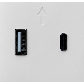 Розетка usb+type C 2-ух модульная MEITON A4287C2