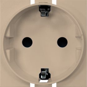 Розетка 220V с/з со шторками винтовой зажим 16A (шампань матовый) MEITON ACH4141