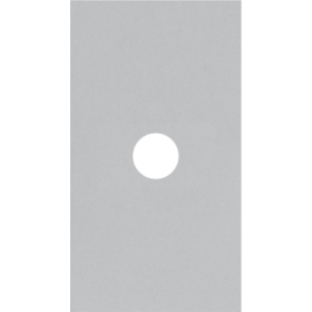 TV накладка/вывод кабеля 2 модульная цвет-серый матовый MEITON AS08M2