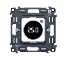 VM1385 Механизм терморегулятора с цифровым дисплеем с подсветкой и датчиком для теплого пола 16A-250V QUANT (EXTRA CONTROL)