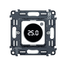 VM1385 Механизм терморегулятора с цифровым дисплеем с подсветкой и датчиком для теплого пола 16A-250V QUANT (EXTRA CONTROL)