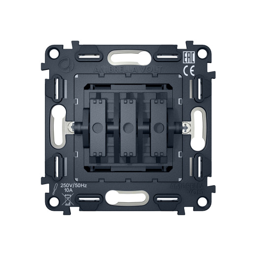 VM133 Механизм 3-клавишного выключателя 10A-250V QUANT