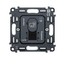 VM185 Механизм компьютерной розетки RJ-45 (8P8C) CAT6A экранированной с автоматической защитной шторкой QUANT