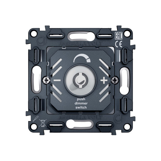 VM136 Механизм светорегулятора универсального поворотно-нажимного 25-600W/LED 5-300W QUANT (EXTRA CONTROL)