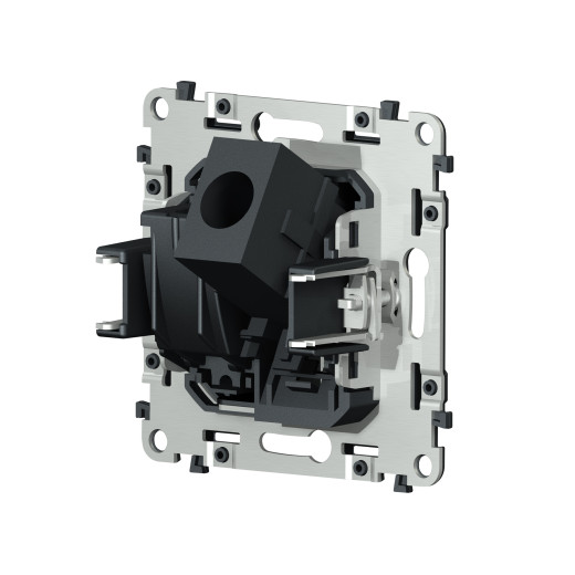 VM195 Механизм розетки компьютерной + TV оконечной RJ-45 (8P8C) CAT6/50-870 MHz 1dB с автоматической защитной шторкой QUANT