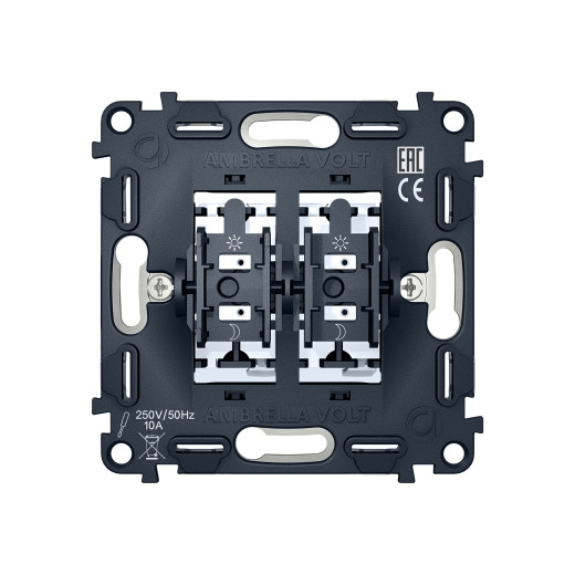 VM115 Механизм 2-клавишного выключателя 10A-250V QUANT
