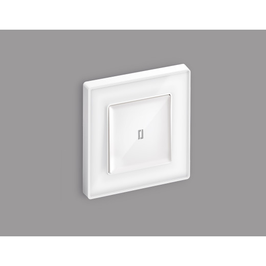 MA102035 Комплект механизма 1-кл проходного выключателя с подсветкой 5600K ALFA Белый глянец QUANT (AP1020, VM105, G25W)