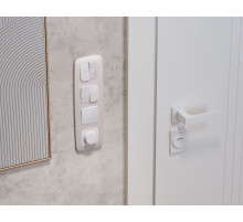 MO103030 Комплект механизма 2-клавишного перекрестного выключателя 10A-250V OMEGA Белый глянец QUANT (OP1030, VM125)