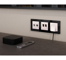 MA213310 Комплект механизма розетки TV оконечной + SAT 5-862MHz 3.5dB/950-2150MHz 3.5dB ALFA Жемчуг QUANT (AP2133, VM217)