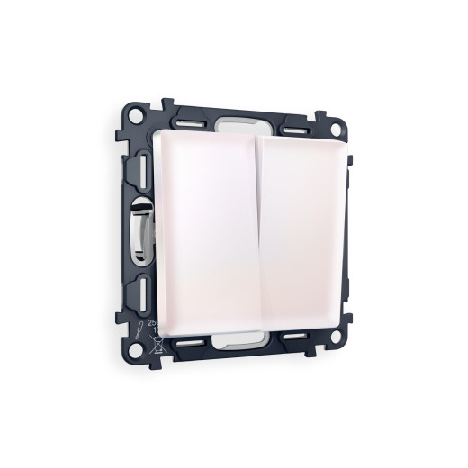 MA203020 Комплект механизма 2-кл проходного выключателя ALFA Жемчуг QUANT (AP2030, VM120)