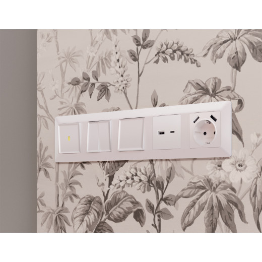 MA203030 Комплект механизма 2-клавишного перекрестного выключателя 10A-250V ALFA Жемчуг QUANT (AP2030, VM125)