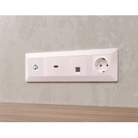 MA213050 Комплект механизма TV розетки SAT 5-2400MHz 3.5dB ALFA Жемчуг QUANT (AP2130, VM215)