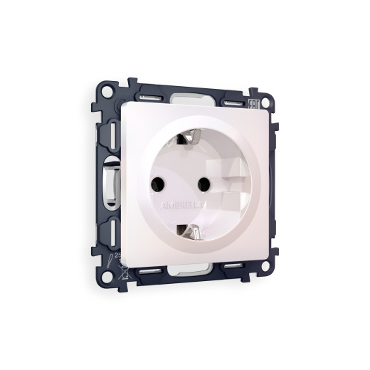 MA206010 Комплект механизма электрической розетки ALFA Жемчуг с/з на винтовых зажимах QUANT (AP2060, VM141)