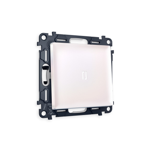 MA202015 Комплект механизма 1-кл выключателя с подсветкой 5600K ALFA Жемчуг QUANT (AP2020, VM101, G14W)