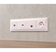 MA213005 Комплект механизма TV розетки оконечной экранированной 5-1000MHz 3dB ALFA Жемчуг QUANT (AP2130, VM199)