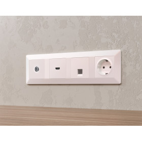 MA213005 Комплект механизма TV розетки оконечной экранированной 5-1000MHz 3dB ALFA Жемчуг QUANT (AP2130, VM199)