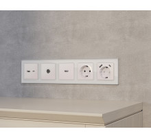 MA214010 Комплект механизма розетки HDMI 2.0 ALFA Жемчуг 40V/500mA 2.0GHz 5-18Gbit/s QUANT (AP2140, VM222)