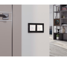 MA204020 Комплект механизма 2-кл выключателя с подсветкой 10000K ALFA Жемчуг QUANT (AP2040, VM115, G17B)