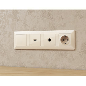 MA316010 Комплект суппорта универсального ALFA Бежевый глянец QUANT (AP3160, VM240)