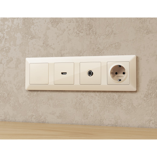 MA316010 Комплект суппорта универсального ALFA Бежевый глянец QUANT (AP3160, VM240)