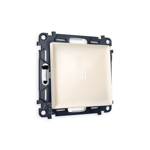 MA302035 Комплект механизма 1-кл проходного выключателя с подсветкой 5600K ALFA Бежевый глянец QUANT (AP3020, VM105, G25W)