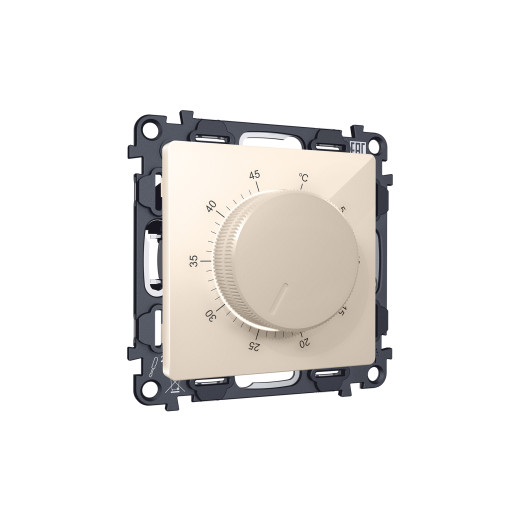 MA305710 Комплект механизма терморегулятора с датчиком для теплого пола с подсветкой 16A-250V ALFA Бежевый глянец QUANT (AP3057, VM1381)