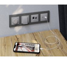 MA415810 Комплект вывода кабеля с фиксатором ALFA Серебро глянец QUANT (AP4158, VM238)