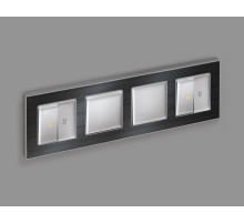 MA401030 Комплект механизма 1-кл перекрестного выключателя ALFA Серебро глянец QUANT (AP4010, VM112)