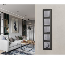 MA503030 Комплект механизма 2-клавишного перекрестного выключателя 10A-250V ALFA Сталь матовый QUANT (AP5030, VM125)