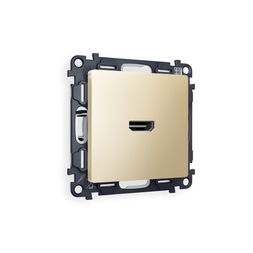 MA614010 Комплект механизма розетки HDMI 2.0 ALFA Шампань 40V/500mA 2.0GHz 5-18Gbit/s QUANT (AP6140, VM222)