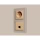 MA612010 Комплект механизма компьютерной розетки ALFA Шампань RJ-45(8P8C) CAT6 с шторкой QUANT (AP6120, VM188)