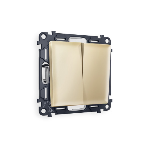 MA603010 Комплект механизма 2-кл выключателя ALFA Шампань QUANT (AP6030, VM115)