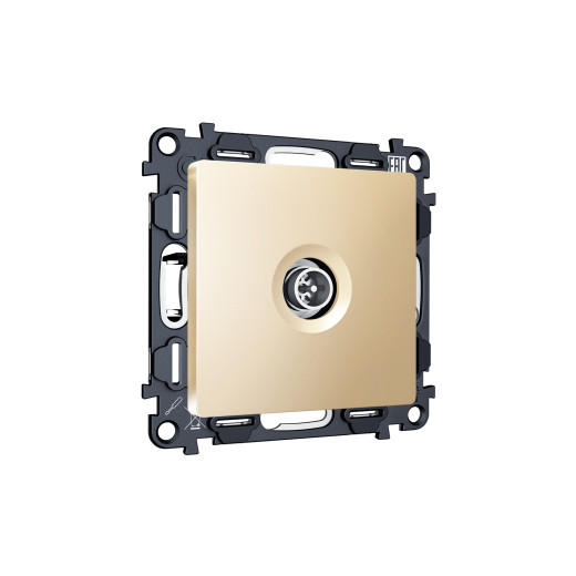 MA613005 Комплект механизма TV розетки оконечной экранированной 5-1000MHz 3dB ALFA Шампань QUANT (AP6130, VM199)