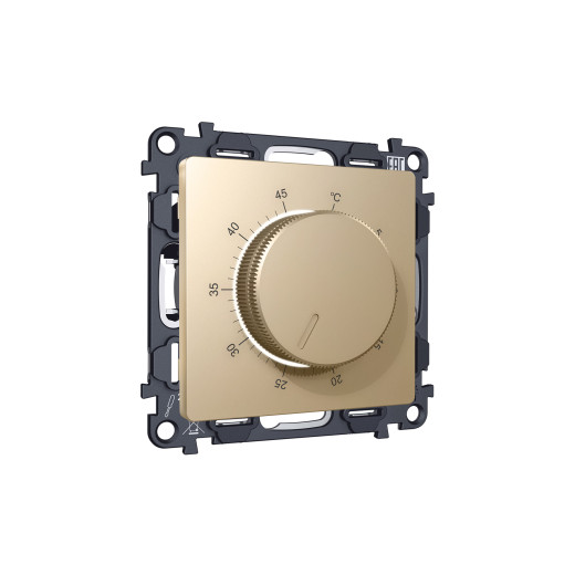 MA605710 Комплект механизма терморегулятора с датчиком для теплого пола с подсветкой 16A-250V ALFA Шампань QUANT (AP6057, VM1381)